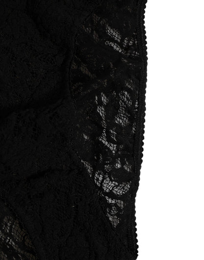 Dolce & Gabbana Black Lace Slip Brief Logo Waistband Underwear – IT4 | L par Dolce & Gabbana | Disponible sur Sandy Store ByNet