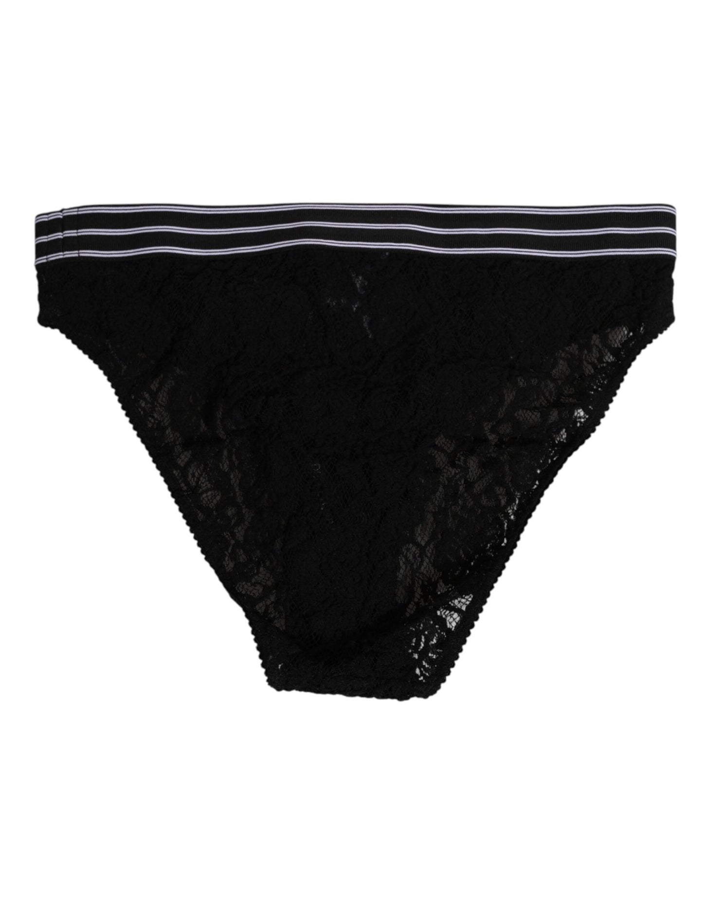 Dolce & Gabbana Black Lace Slip Brief Logo Waistband Underwear – IT4 | L par Dolce & Gabbana | Disponible sur Sandy Store ByNet