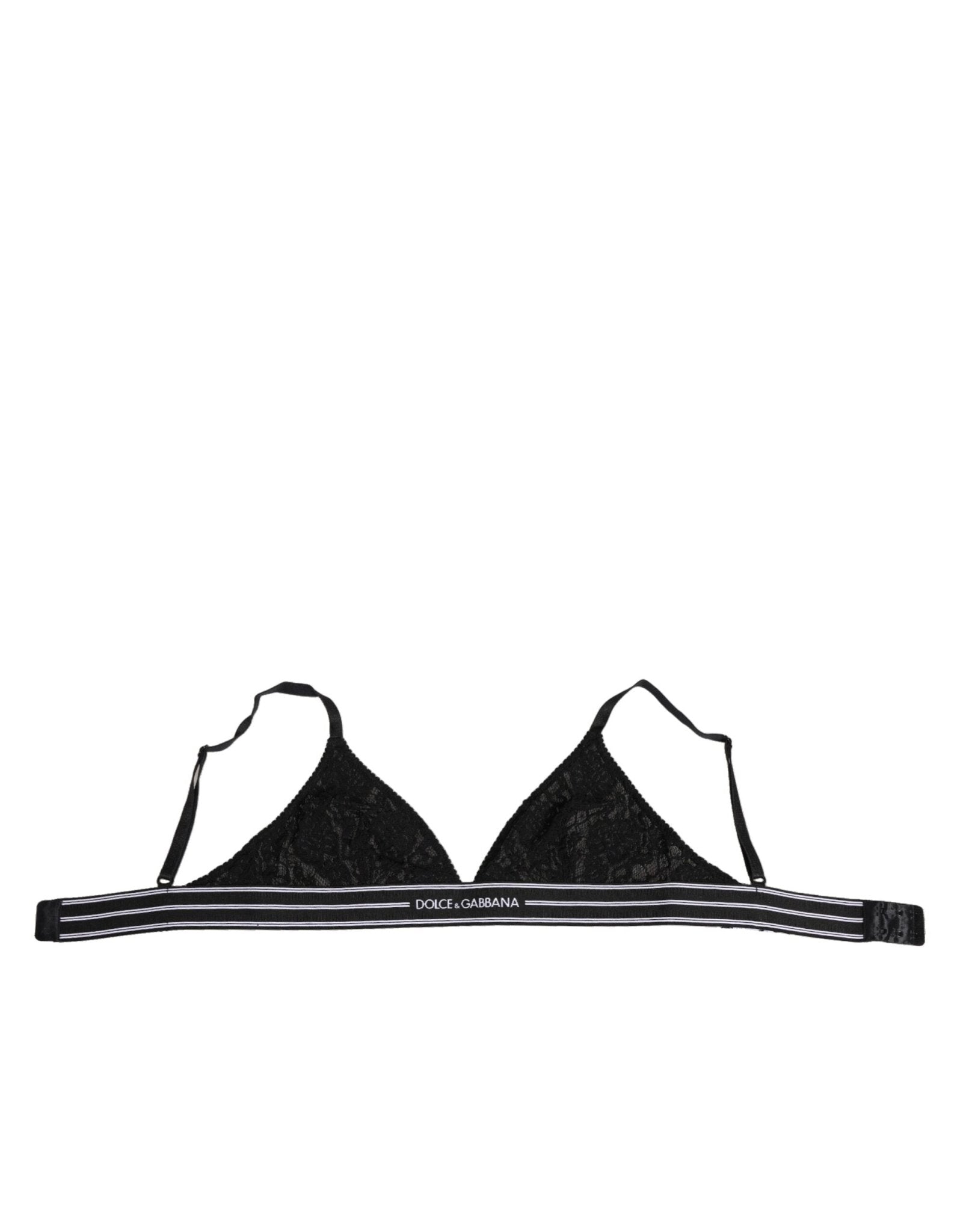 Dolce & Gabbana Black Lace Triangle Bralette Wireless Underwear – IT2 | S par Dolce & Gabbana | Disponible sur Sandy Store ByNet
