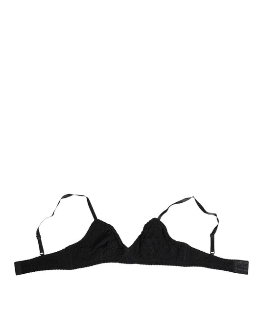 Dolce & Gabbana Black Lace Triangle Bralette Wireless Underwear – IT2 | S par Dolce & Gabbana | Disponible sur Sandy Store ByNet