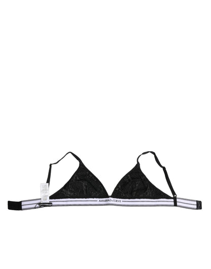 Dolce & Gabbana Black Lace Triangle Bralette Wireless Underwear – IT2 | S par Dolce & Gabbana | Disponible sur Sandy Store ByNet