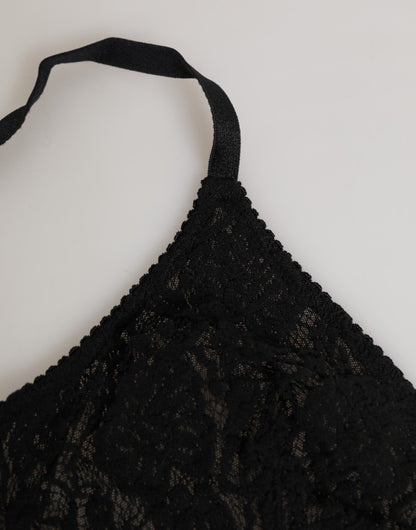 Dolce & Gabbana Black Lace Triangle Bralette Wireless Underwear – IT2 | S par Dolce & Gabbana | Disponible sur Sandy Store ByNet