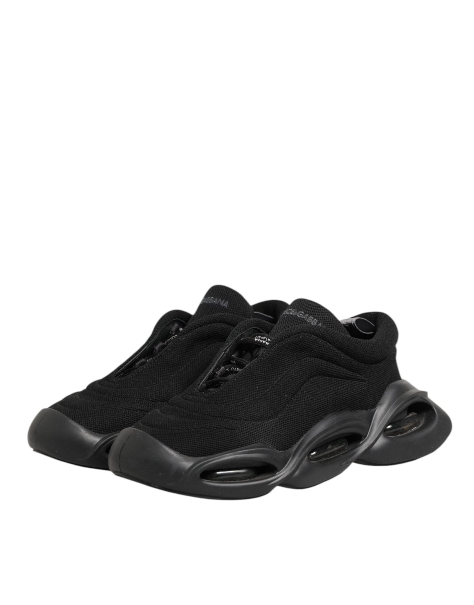 Dolce & Gabbana Black Lace Up Wave Low Top Men Sneaker Shoes – EU44/US11 par Dolce & Gabbana | Disponible sur Sandy Store ByNet
