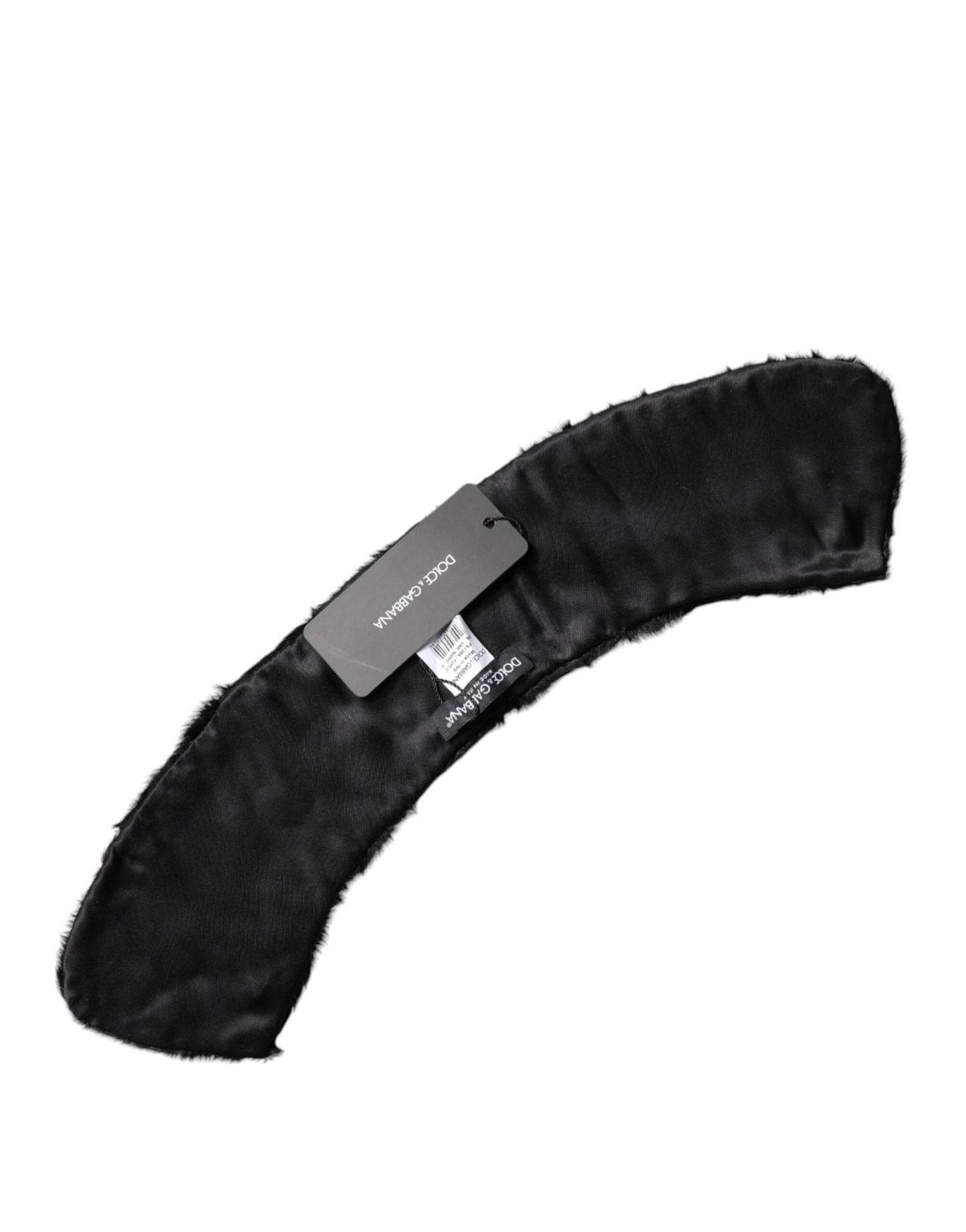 Dolce & Gabbana Black Lamb Fur Collar Women Neck Wrap Scarf - Sandy Store ByNet