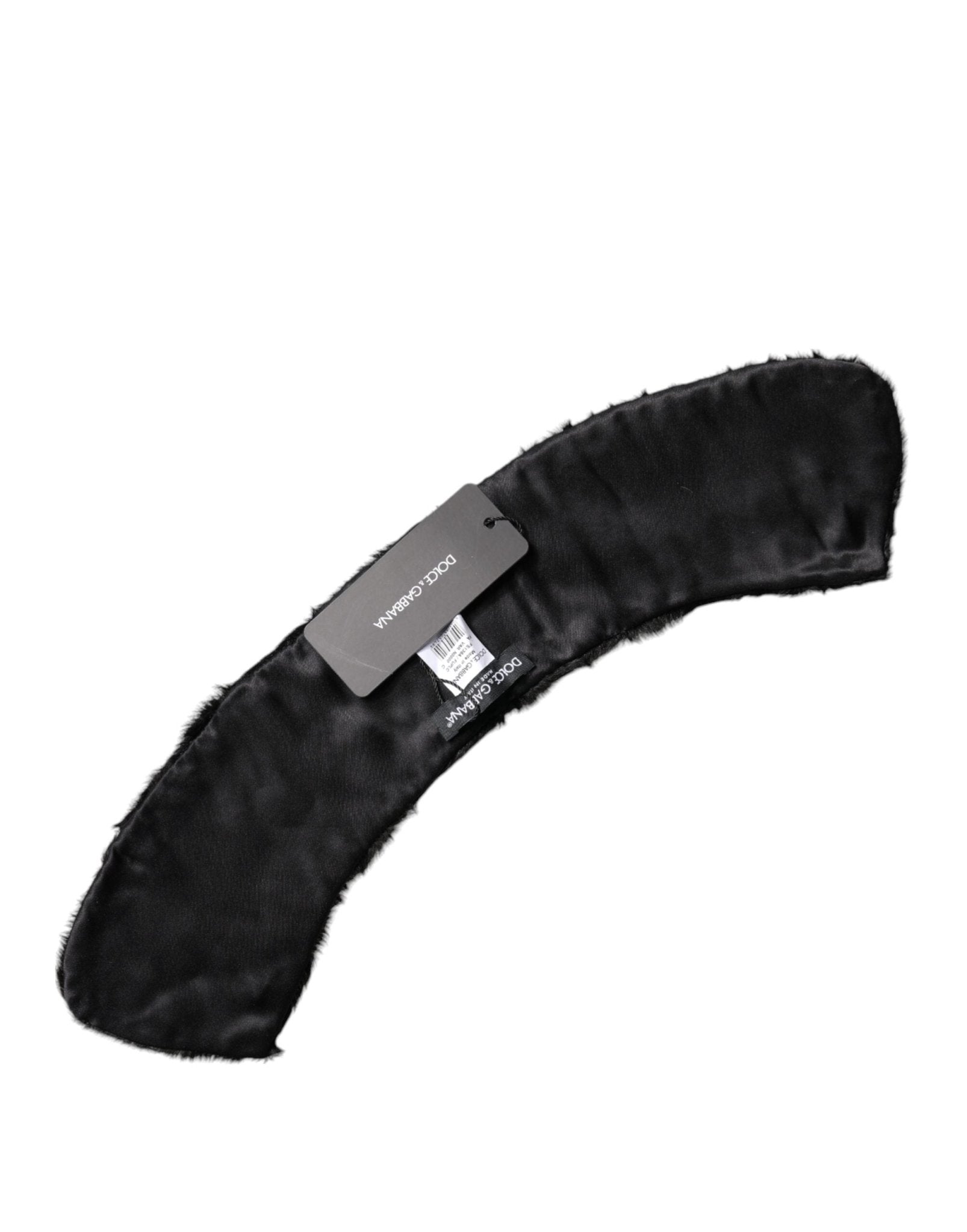 Dolce & Gabbana Black Lamb Fur Collar Women Neck Wrap Scarf - Sandy Store ByNet