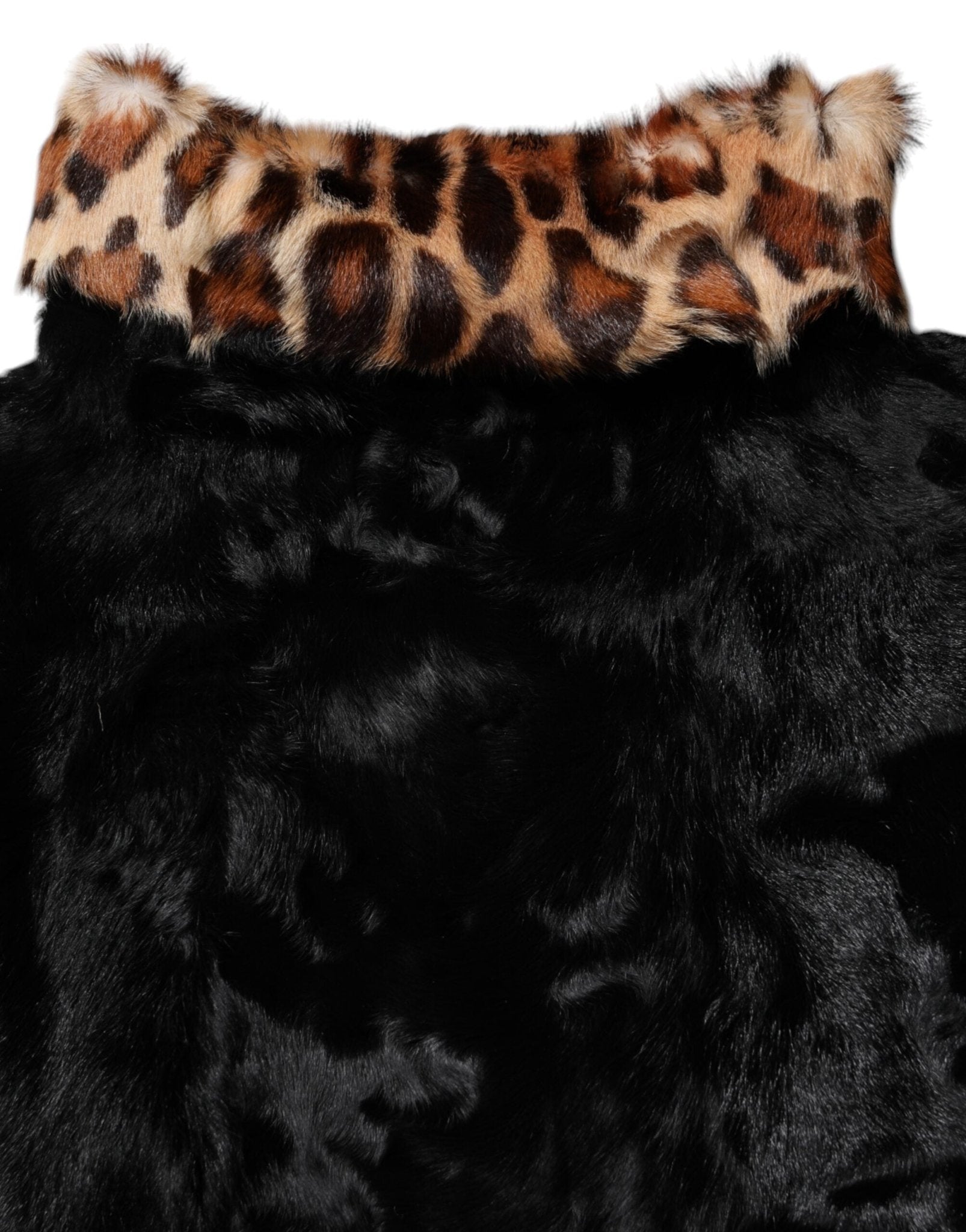 Dolce & Gabbana Black Lamb Fur Short Women Coat Jacket - Sandy Store ByNet