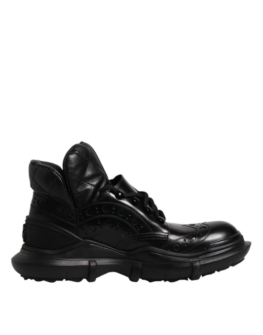 Dolce & Gabbana Black Leather Casual Mens Ankle Boots Shoes – EU40/US7 par Dolce & Gabbana | Disponible sur Sandy Store ByNet