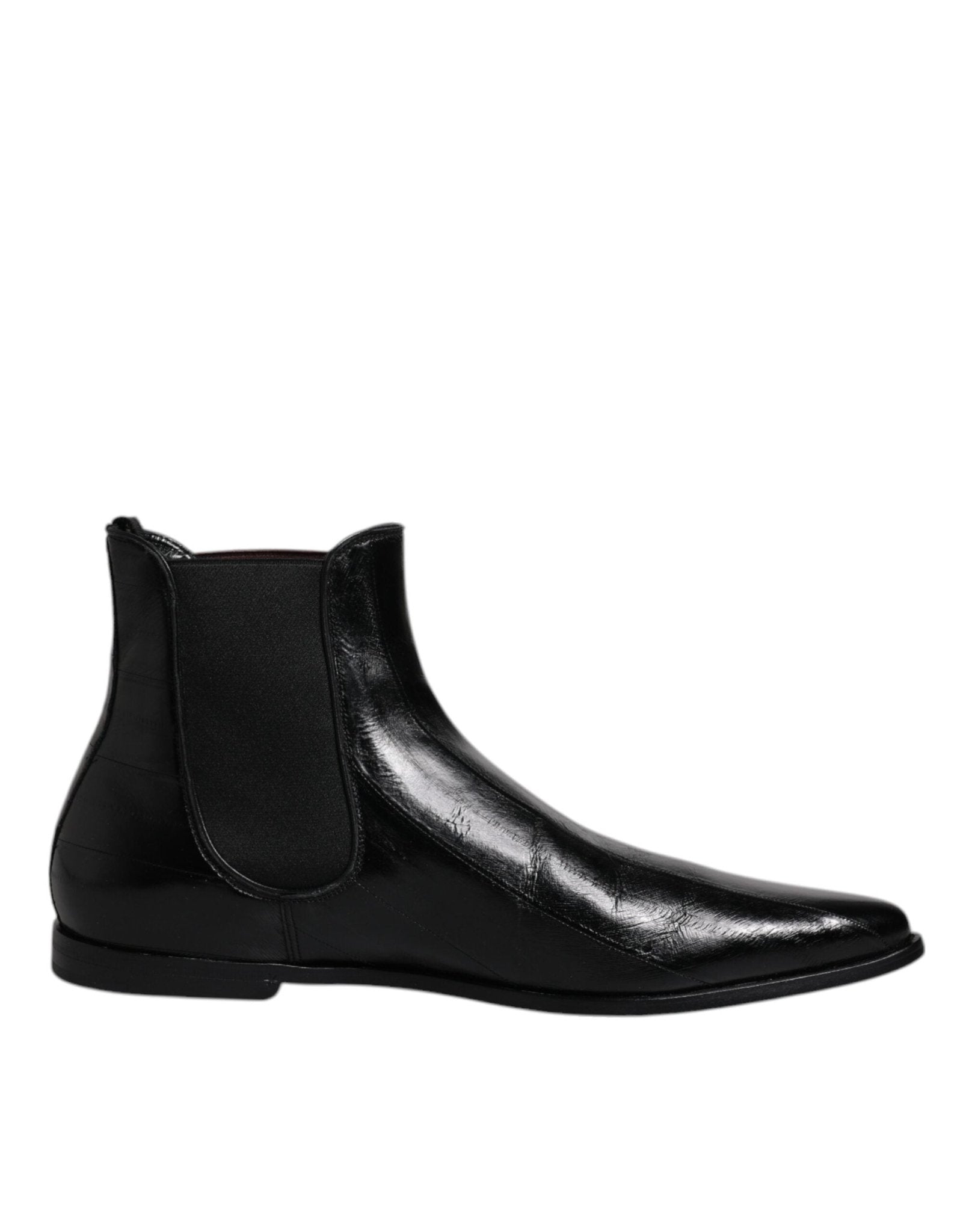 Dolce & Gabbana Black Leather Chelsea Men Ankle Boots Shoes – EU44/US11 par Dolce & Gabbana | Disponible sur Sandy Store ByNet