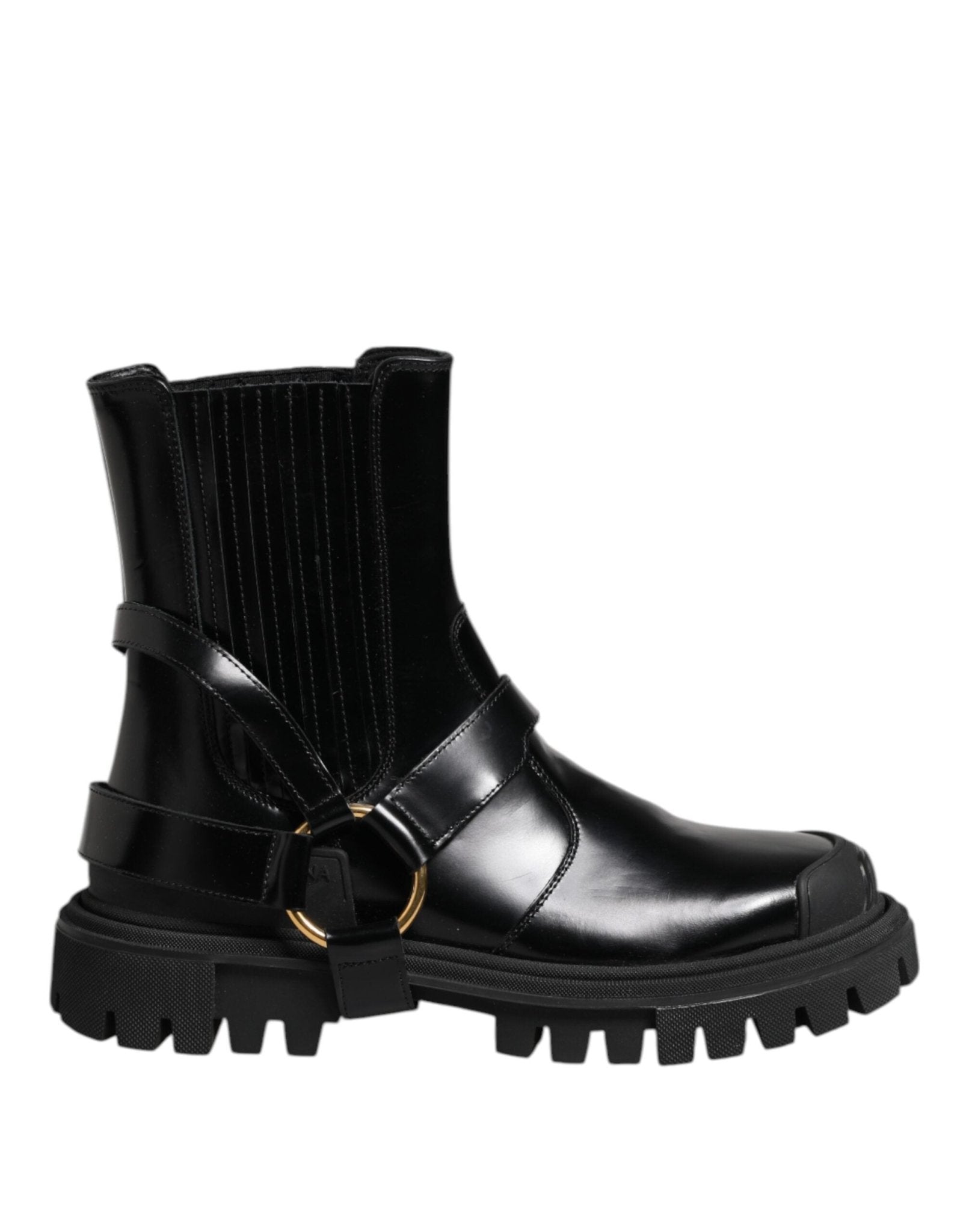 Dolce & Gabbana Black Leather Chelsea Men Short Boots Shoes – EU36/US5.5 par Dolce & Gabbana | Disponible sur Sandy Store ByNet