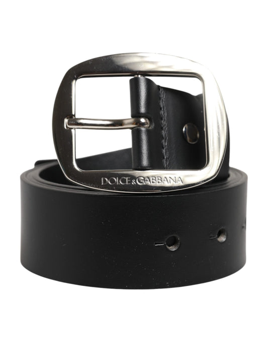 Dolce & Gabbana Black Leather Classic Metal Buckle Belt – 90 cm / 36 Inches par Dolce & Gabbana | Disponible sur Sandy Store ByNet