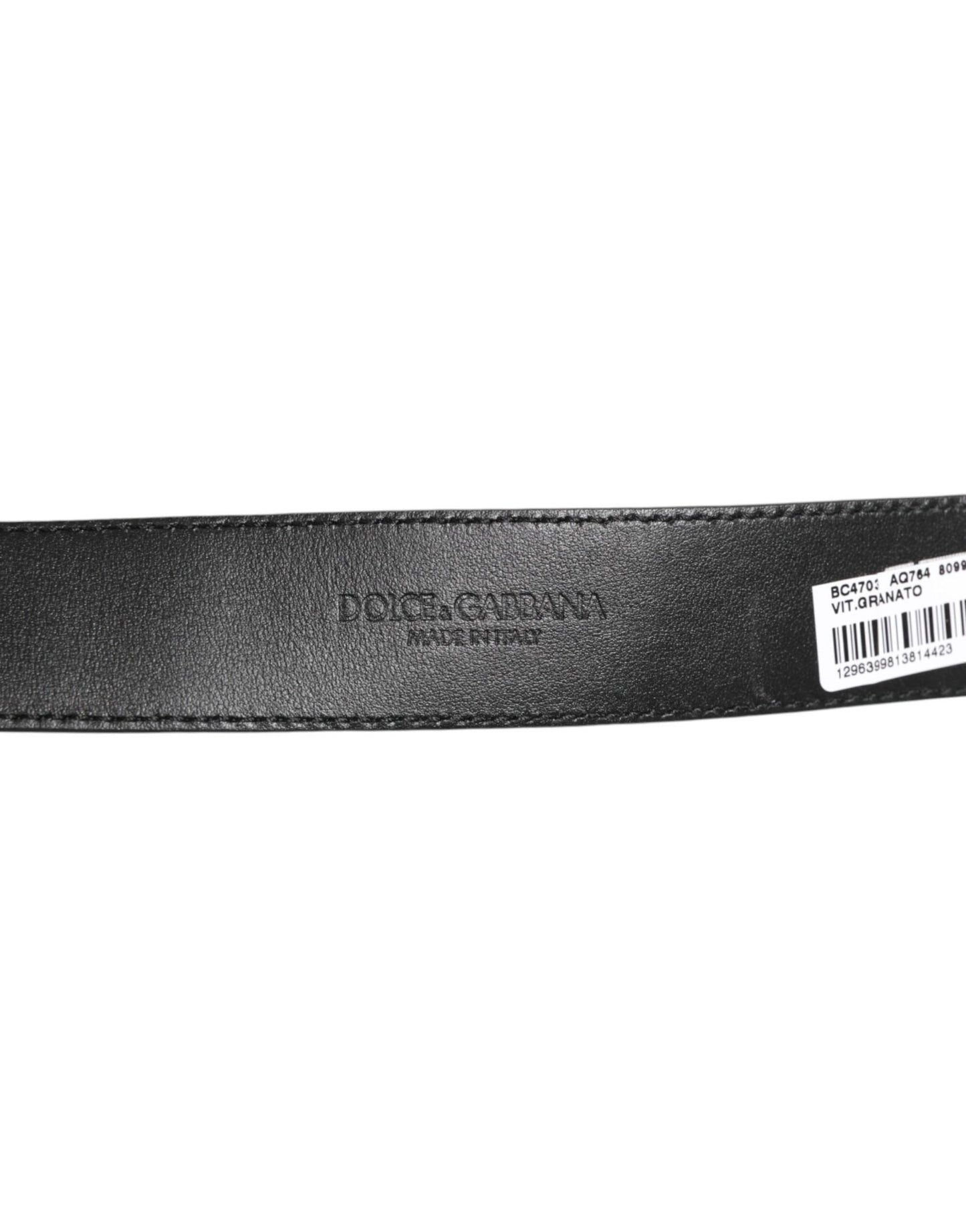 Dolce & Gabbana Black Leather Classic Metal Logo Buckle Belt – 90 cm / 36 Inches par Dolce & Gabbana | Disponible sur Sandy Store ByNet