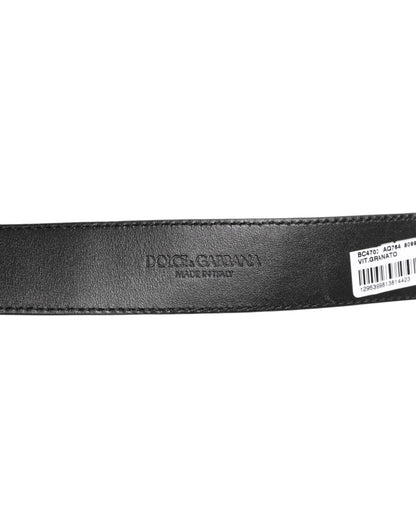 Dolce & Gabbana Black Leather Classic Metal Logo Buckle Belt – 90 cm / 36 Inches par Dolce & Gabbana | Disponible sur Sandy Store ByNet