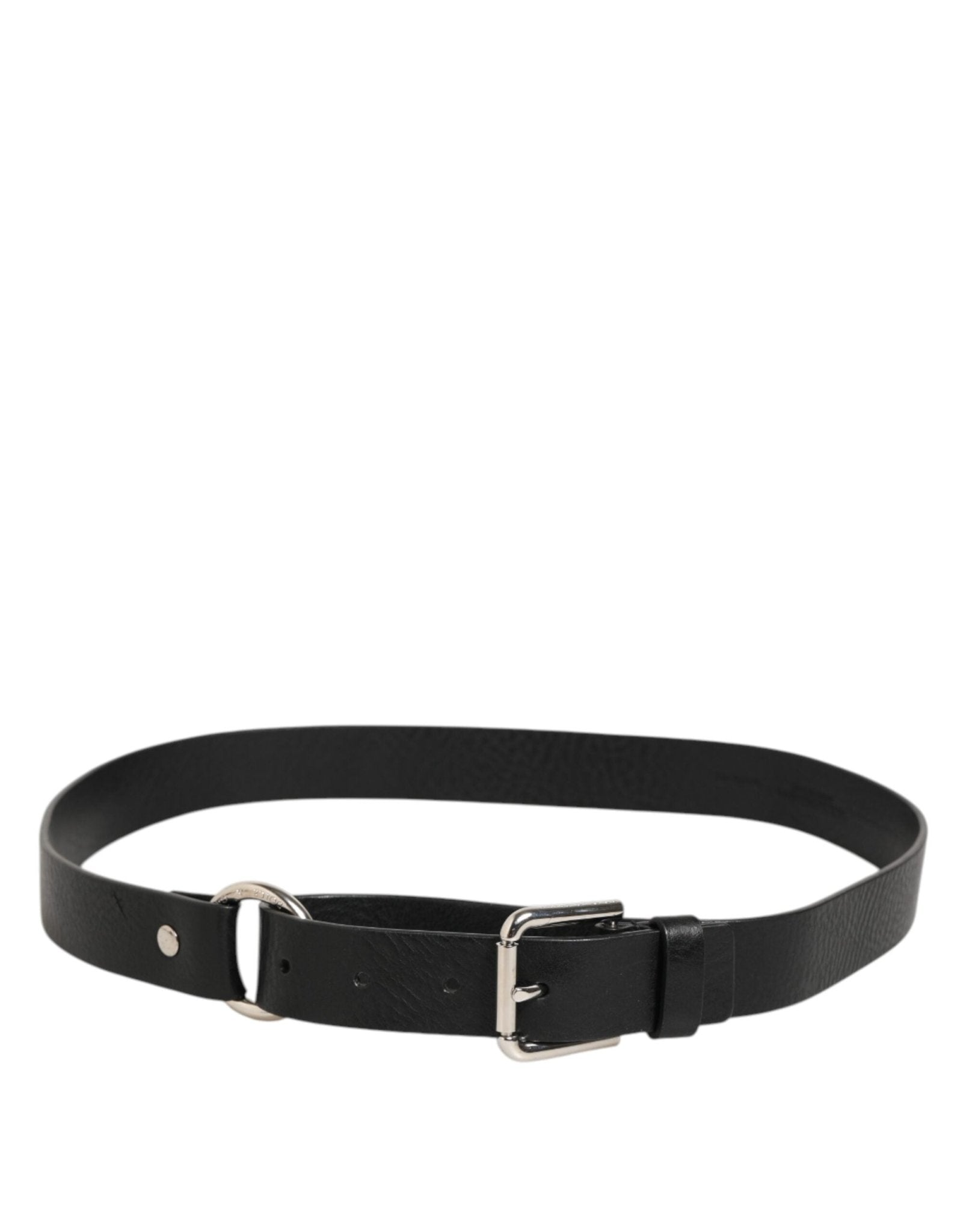 Dolce & Gabbana Black Leather Classic Metal Logo Buckle Belt – 90 cm / 36 Inches par Dolce & Gabbana | Disponible sur Sandy Store ByNet