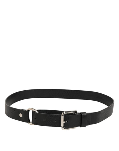 Dolce & Gabbana Black Leather Classic Metal Logo Buckle Belt – 90 cm / 36 Inches par Dolce & Gabbana | Disponible sur Sandy Store ByNet