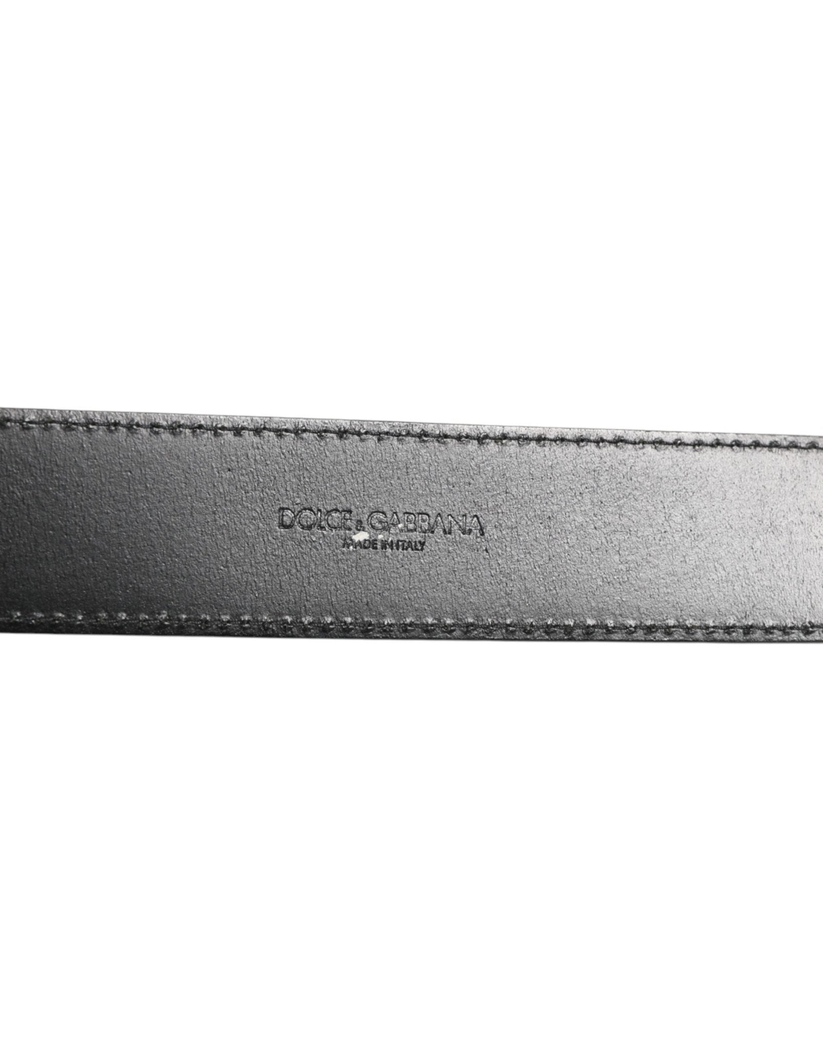 Dolce & Gabbana Black Leather Classic Metal Logo Buckle Belt – 90 cm / 36 Inches par Dolce & Gabbana | Disponible sur Sandy Store ByNet