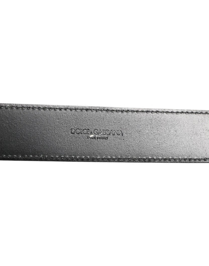 Dolce & Gabbana Black Leather Classic Metal Logo Buckle Belt – 90 cm / 36 Inches par Dolce & Gabbana | Disponible sur Sandy Store ByNet
