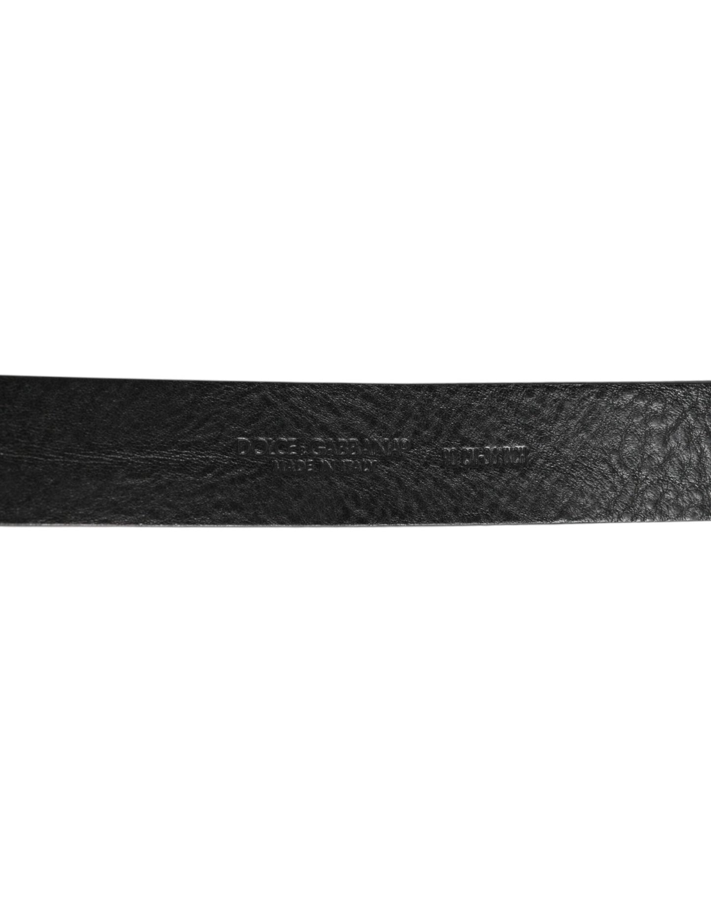 Dolce & Gabbana Black Leather Classic Metal Logo Buckle Belt – 90 cm / 36 Inches par Dolce & Gabbana | Disponible sur Sandy Store ByNet