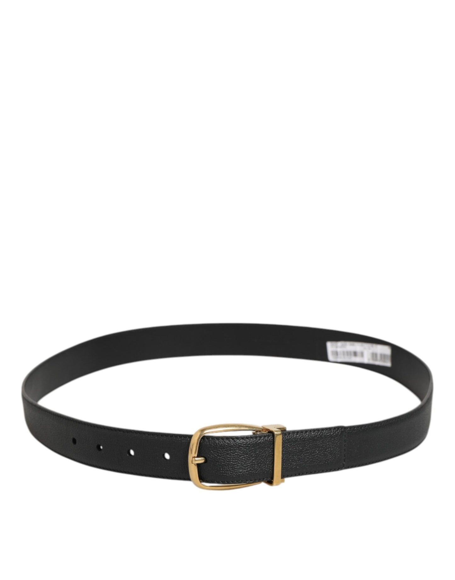 Dolce & Gabbana Black Leather Classic Metal Logo Buckle Belt – 90 cm / 36 Inches par Dolce & Gabbana | Disponible sur Sandy Store ByNet