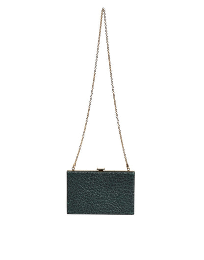 Dolce & Gabbana Black Leather Clutch Evening Crossbody Bag - Sandy Store ByNet