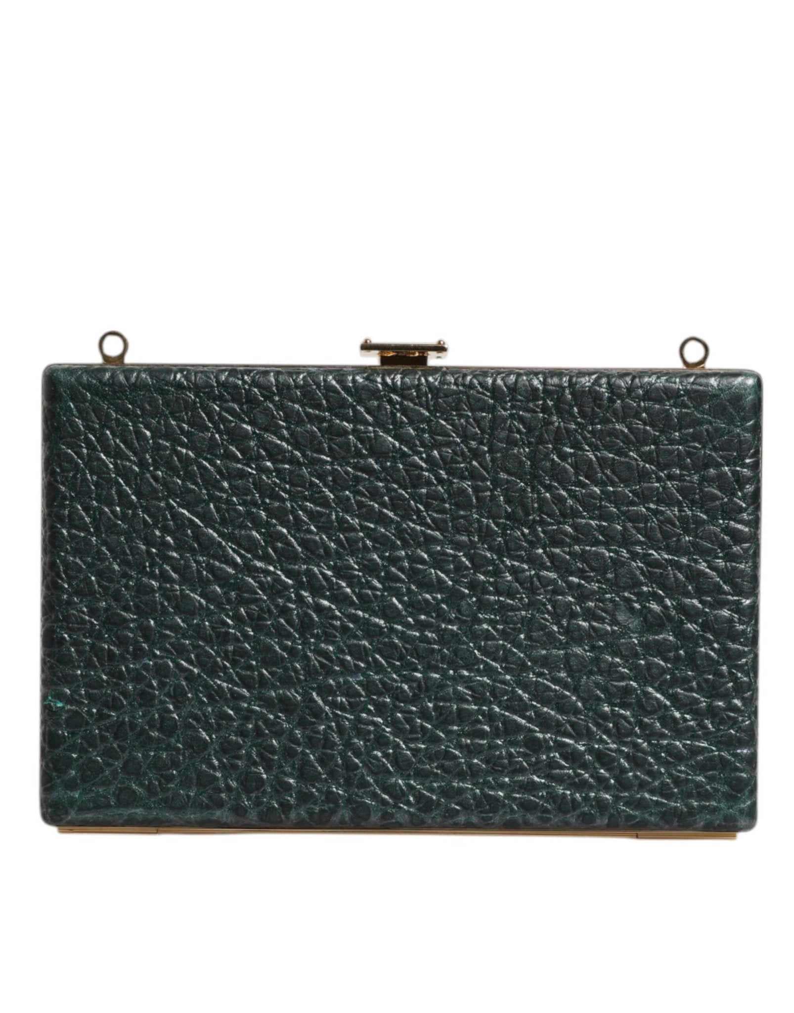 Dolce & Gabbana Black Leather Clutch Evening Crossbody Bag - Sandy Store ByNet