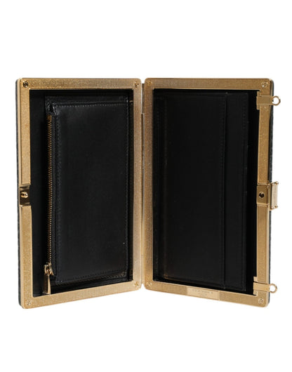 Dolce & Gabbana Black Leather Clutch Evening Crossbody Bag - Sandy Store ByNet