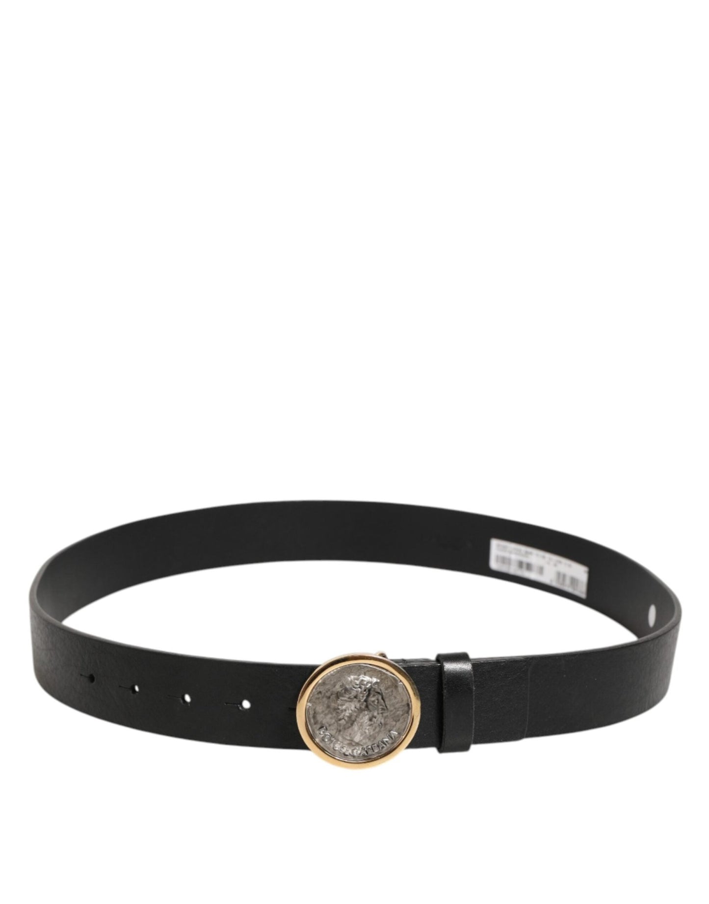 Dolce & Gabbana Black Leather Coin Buckle Classic Men Belt – 90 cm / 36 Inches par Dolce & Gabbana | Disponible sur Sandy Store ByNet