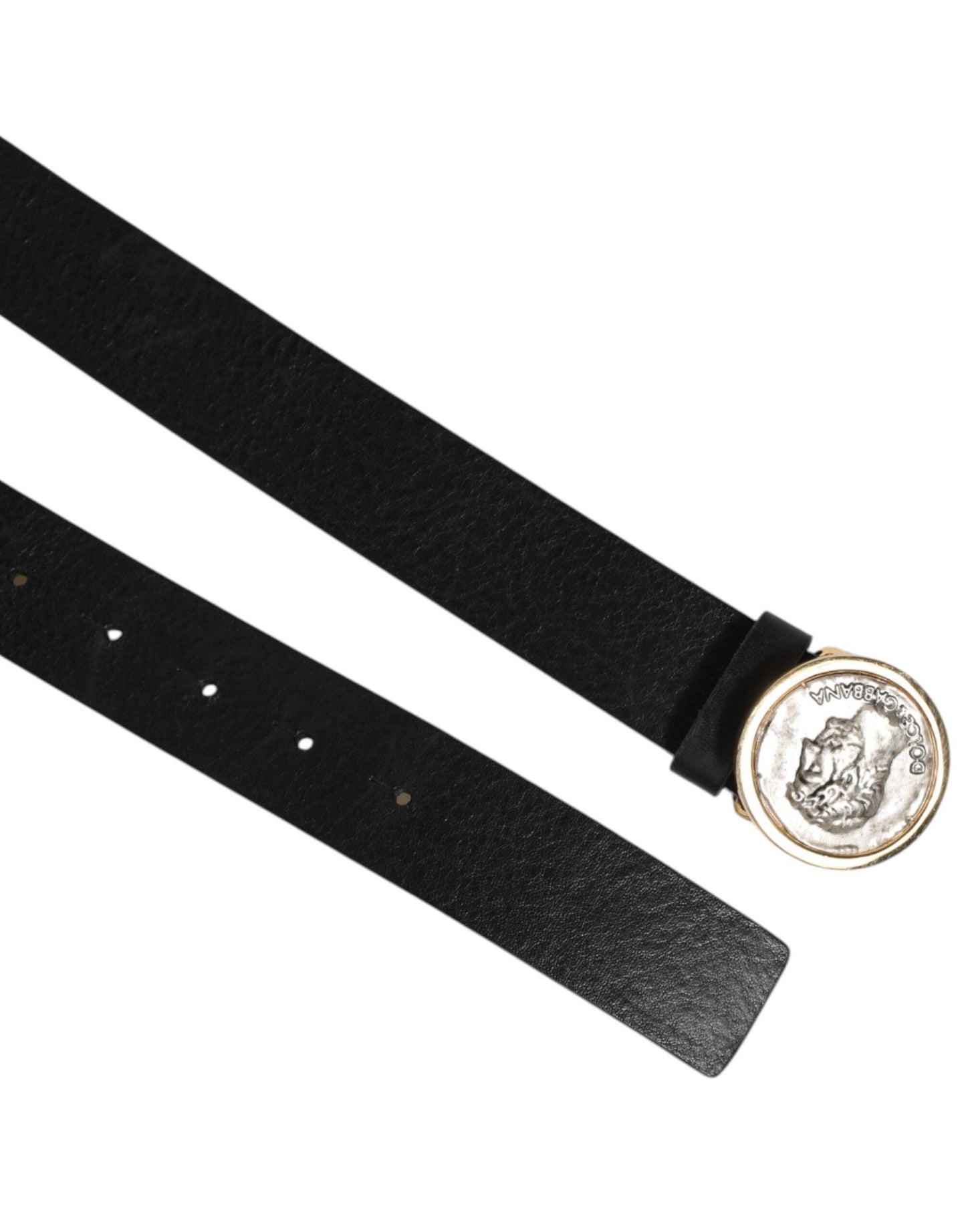 Dolce & Gabbana Black Leather Coin Buckle Classic Men Belt – 90 cm / 36 Inches par Dolce & Gabbana | Disponible sur Sandy Store ByNet