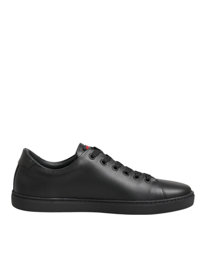 Dolce & Gabbana Black Leather Crystal Heart Low Top Sneakers Shoes – EU35.5/US5 par Dolce & Gabbana | Disponible sur Sandy Store ByNet