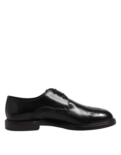 Dolce & Gabbana Black Leather Derby Wingtip Formal Shoes – EU41/US8 par Dolce & Gabbana | Disponible sur Sandy Store ByNet
