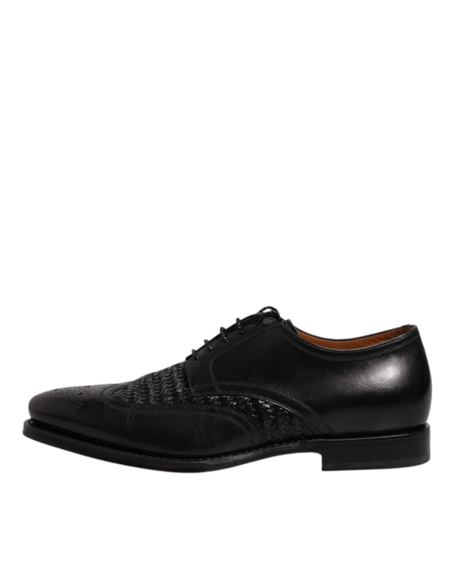 Dolce & Gabbana Black Leather Derby Wingtip Lace Up Formal Dress Shoes - Sandy Store ByNet