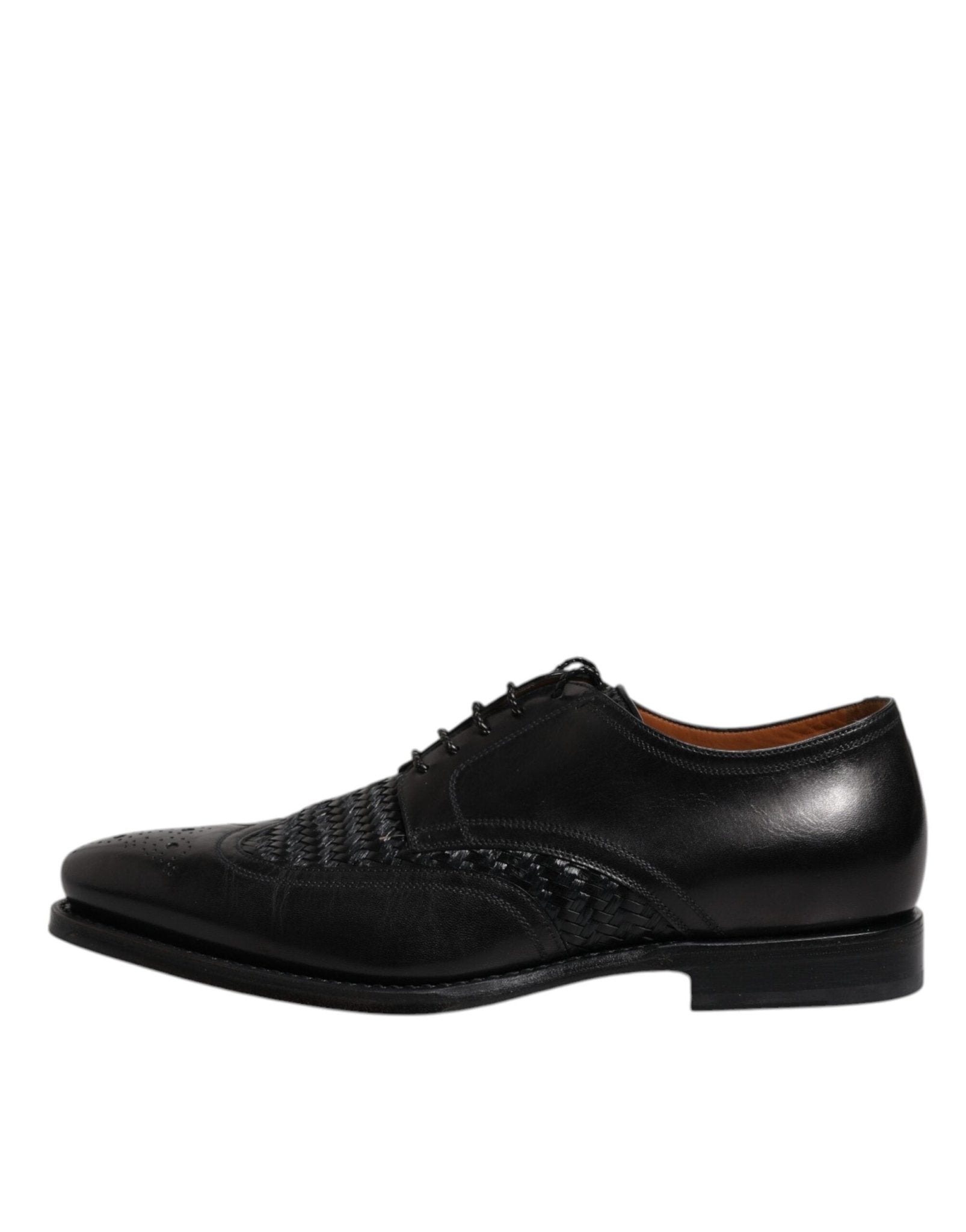 Dolce & Gabbana Black Leather Derby Wingtip Lace Up Formal Dress Shoes - Sandy Store ByNet