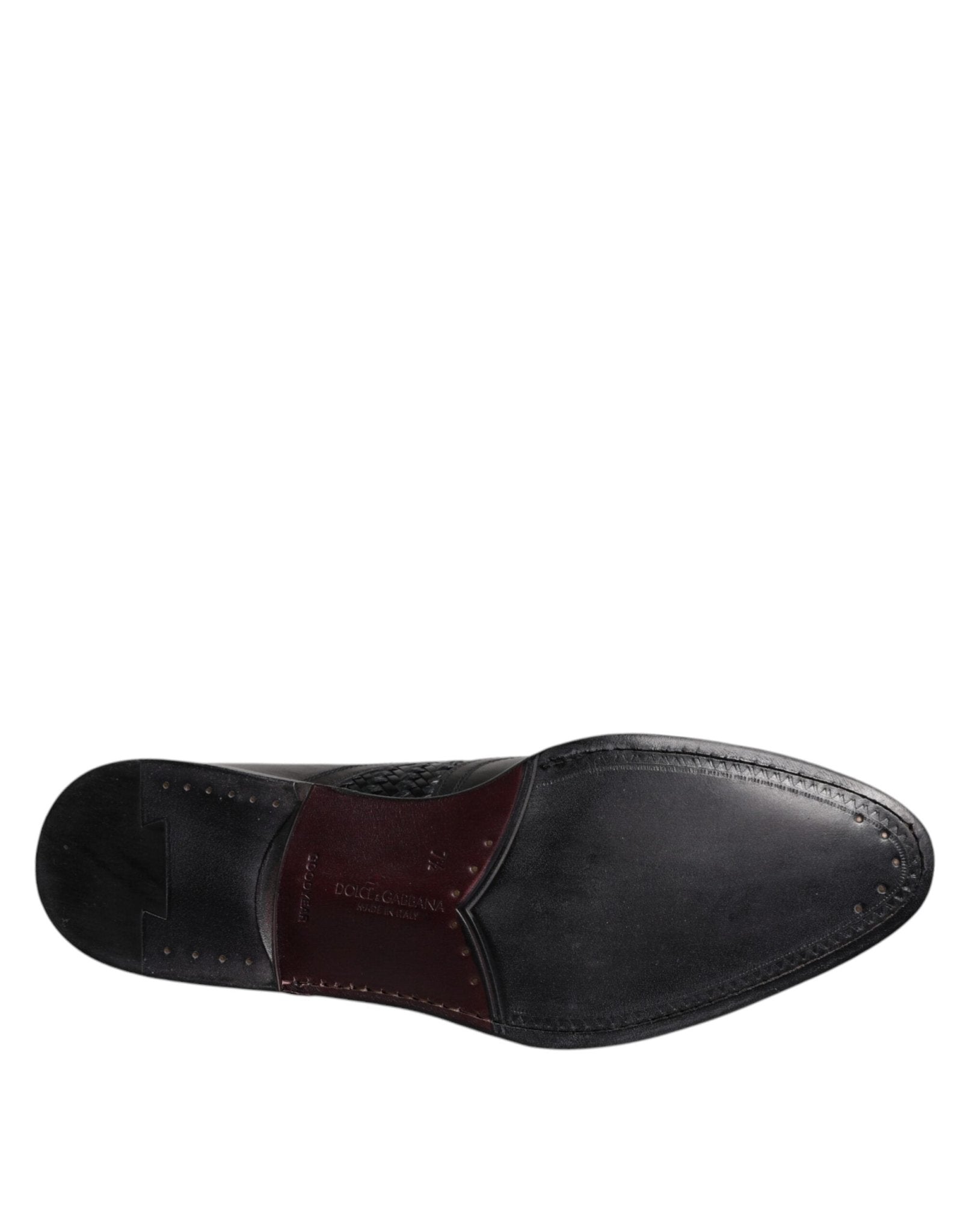 Dolce & Gabbana Black Leather Derby Wingtip Lace Up Formal Dress Shoes - Sandy Store ByNet