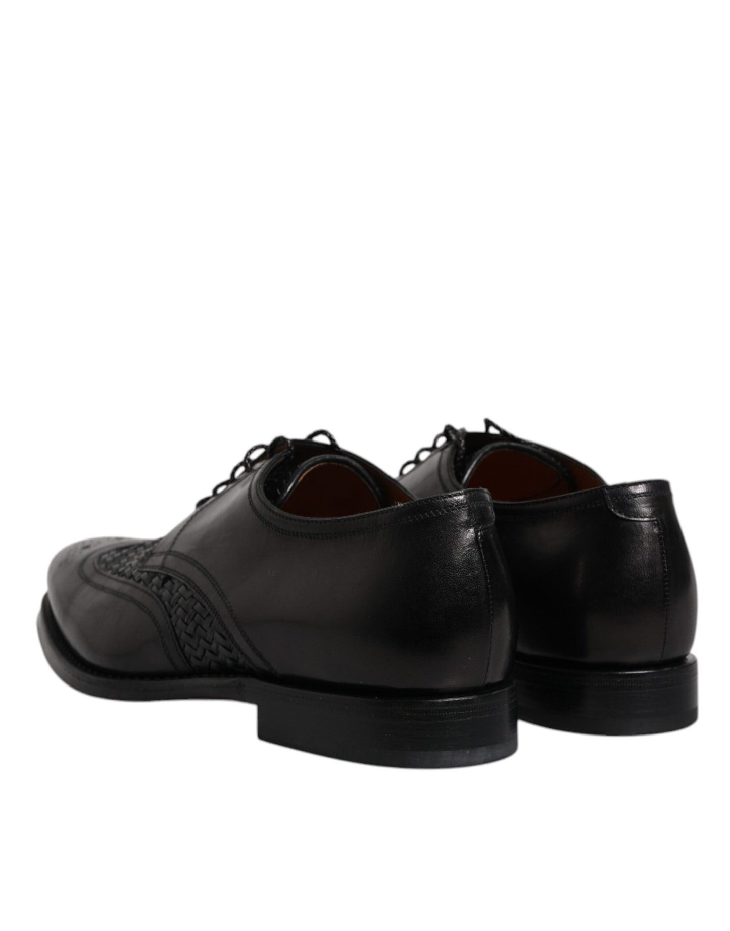 Dolce & Gabbana Black Leather Derby Wingtip Lace Up Formal Dress Shoes - Sandy Store ByNet