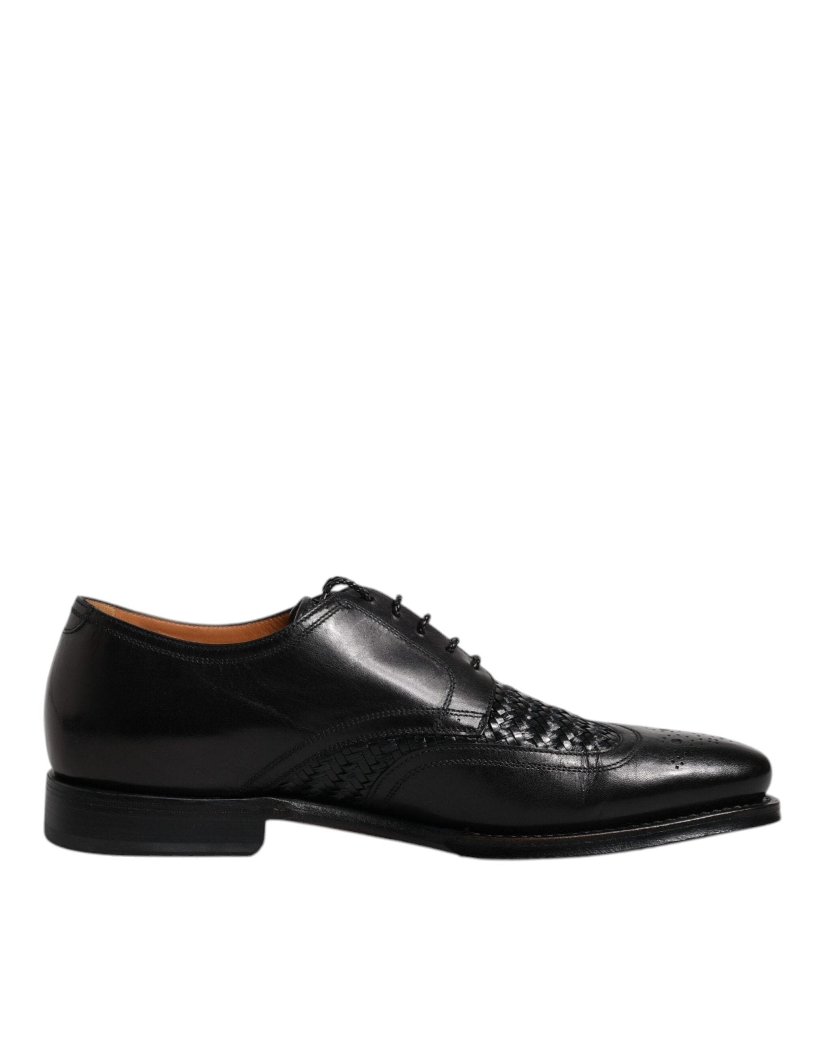 Dolce & Gabbana Black Leather Derby Wingtip Lace Up Formal Dress Shoes - Sandy Store ByNet