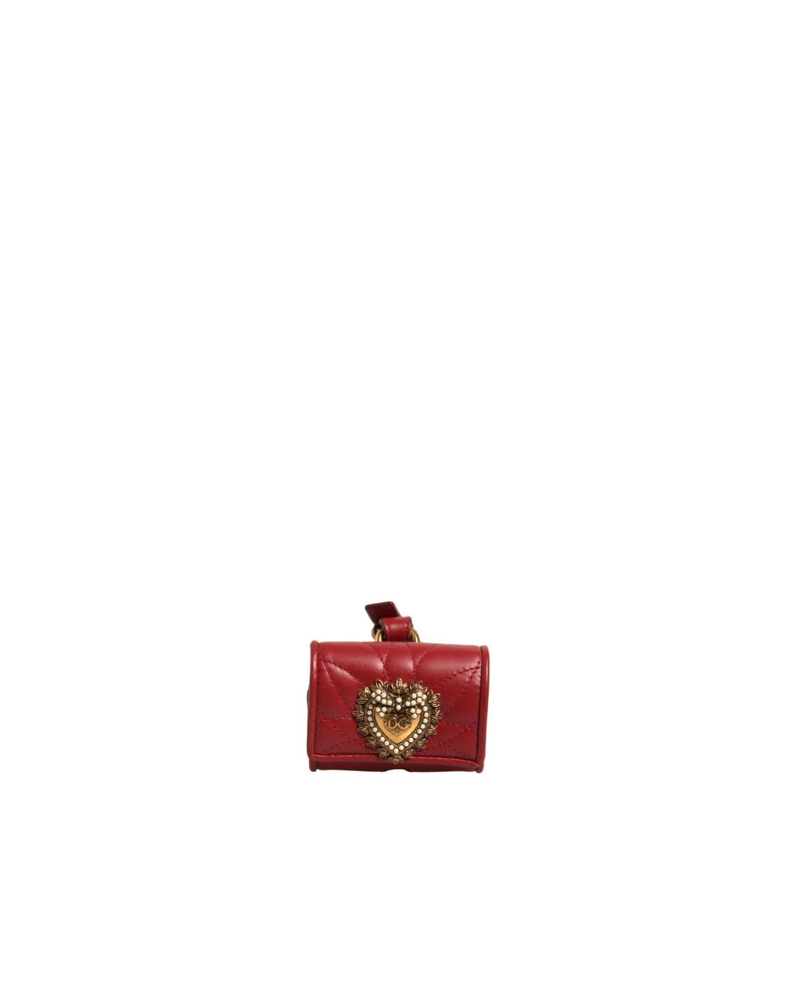 Dolce & Gabbana Black Leather Devotion Heart Strap Airpod Case – par Dolce & Gabbana | Disponible sur Sandy Store ByNet