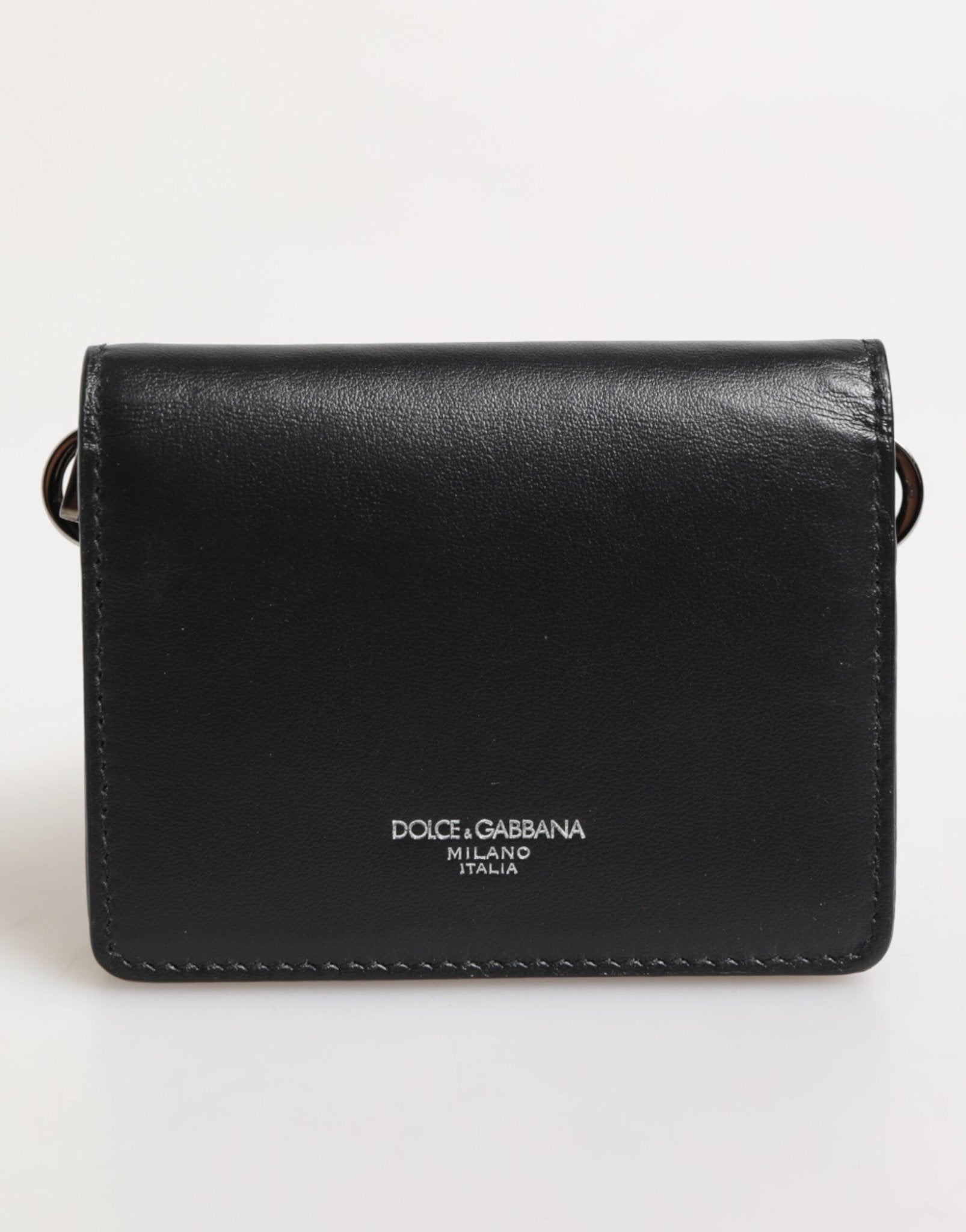 Dolce & Gabbana Black Leather DG Logo Bifold Card Holder Men Borse Wallet – par Dolce & Gabbana | Disponible sur Sandy Store ByNet