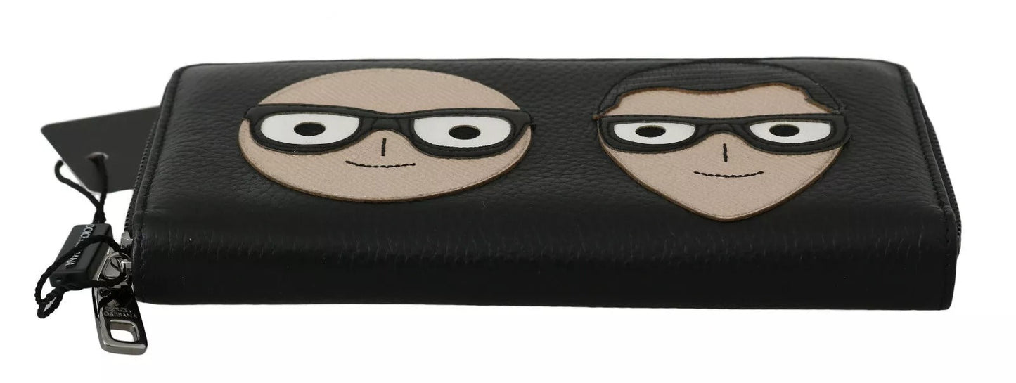 Dolce & Gabbana Black Leather DGFAMILY Zipper Continental Mens Wallet – par Dolce & Gabbana | Disponible sur Sandy Store ByNet