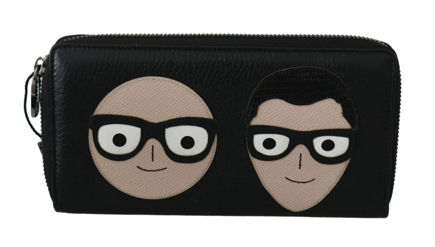 Dolce & Gabbana Black Leather DGFAMILY Zipper Continental Mens Wallet – par Dolce & Gabbana | Disponible sur Sandy Store ByNet