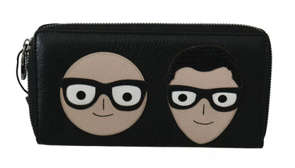 Dolce & Gabbana Black Leather DGFAMILY Zipper Continental Mens Wallet – par Dolce & Gabbana | Disponible sur Sandy Store ByNet