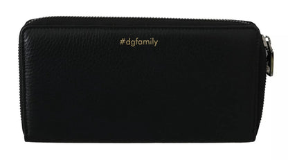 Dolce & Gabbana Black Leather DGFAMILY Zipper Continental Mens Wallet – par Dolce & Gabbana | Disponible sur Sandy Store ByNet