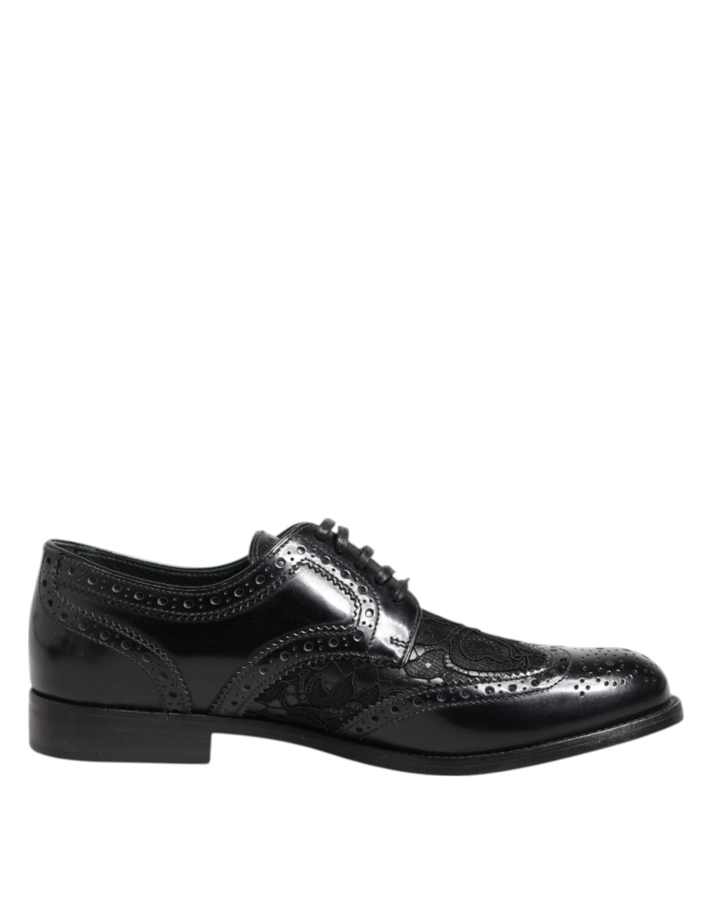 Dolce & Gabbana Black Leather Floral Lace Dress Formal Shoes – EU35.5/US5 par Dolce & Gabbana | Disponible sur Sandy Store ByNet