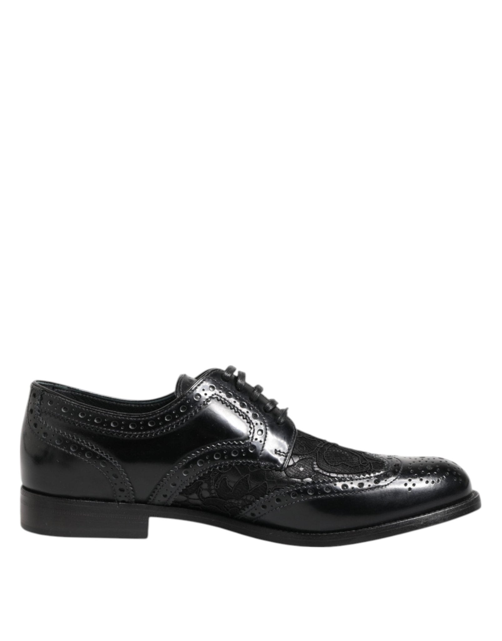 Dolce & Gabbana Black Leather Floral Lace Dress Formal Shoes – EU35.5/US5 par Dolce & Gabbana | Disponible sur Sandy Store ByNet