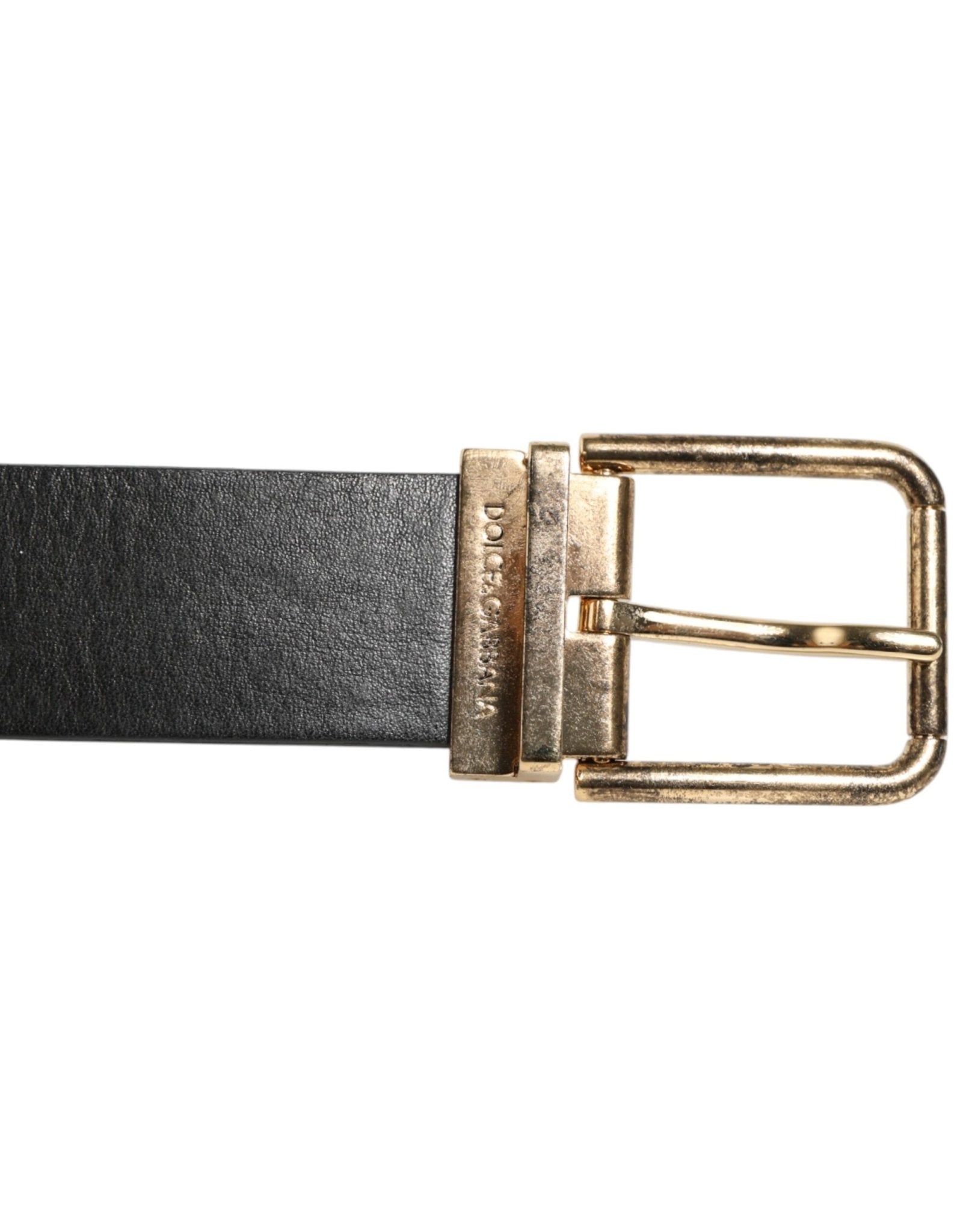 Dolce & Gabbana Black Leather Gold Silver Coin Buckle Belt – 90 cm / 36 Inches par Dolce & Gabbana | Disponible sur Sandy Store ByNet