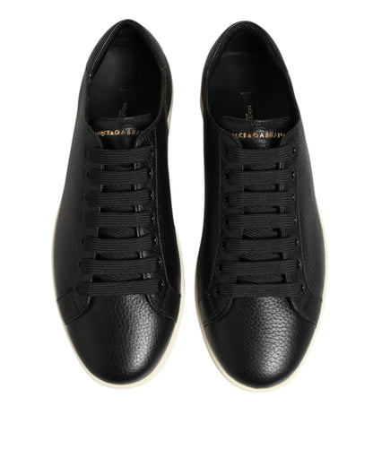 Dolce & Gabbana Black Leather Lace Up Low Top Sneakers Shoes – EU39/US6 par Dolce & Gabbana | Disponible sur Sandy Store ByNet
