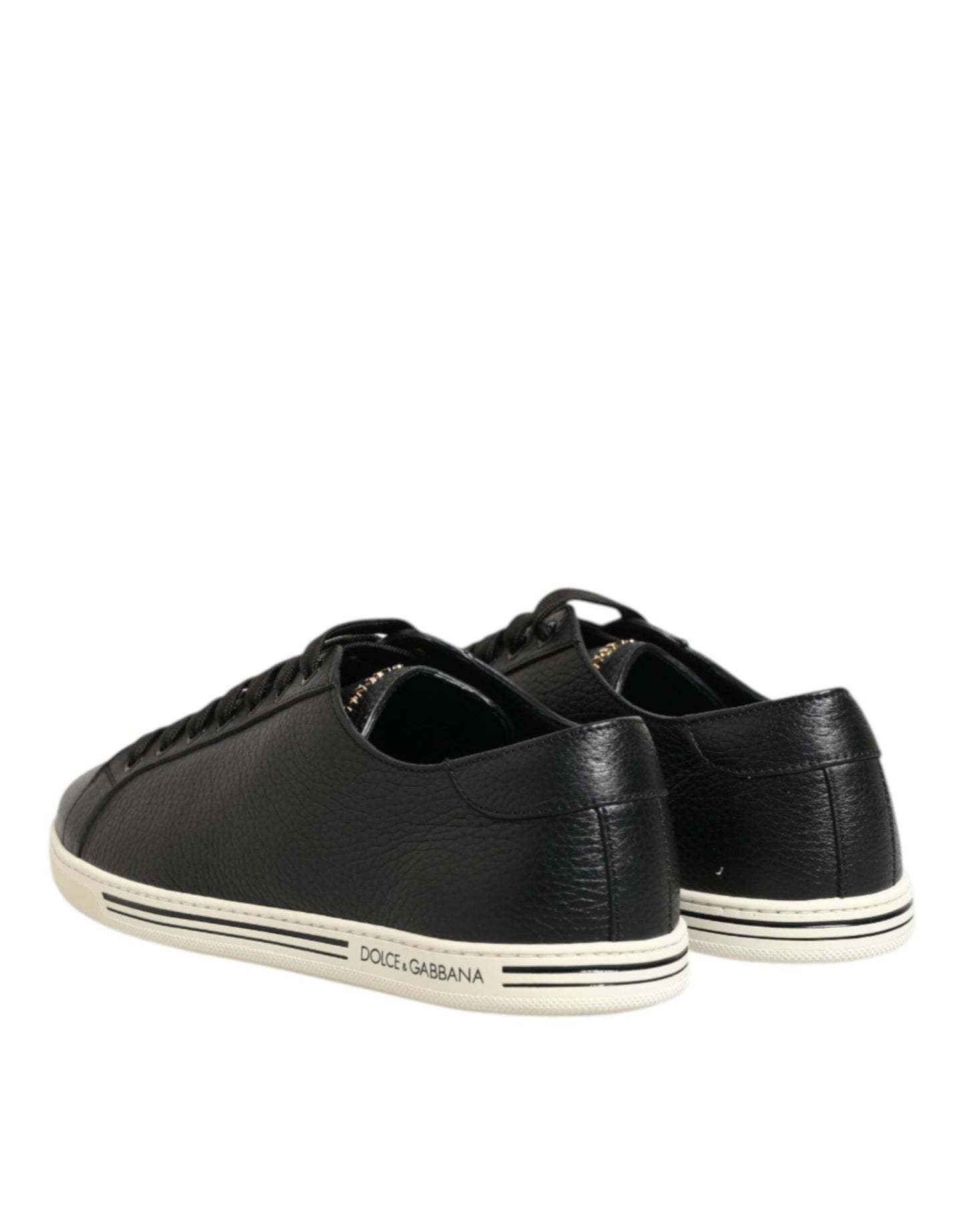 Dolce & Gabbana Black Leather Lace Up Low Top Sneakers Shoes – EU39/US6 par Dolce & Gabbana | Disponible sur Sandy Store ByNet
