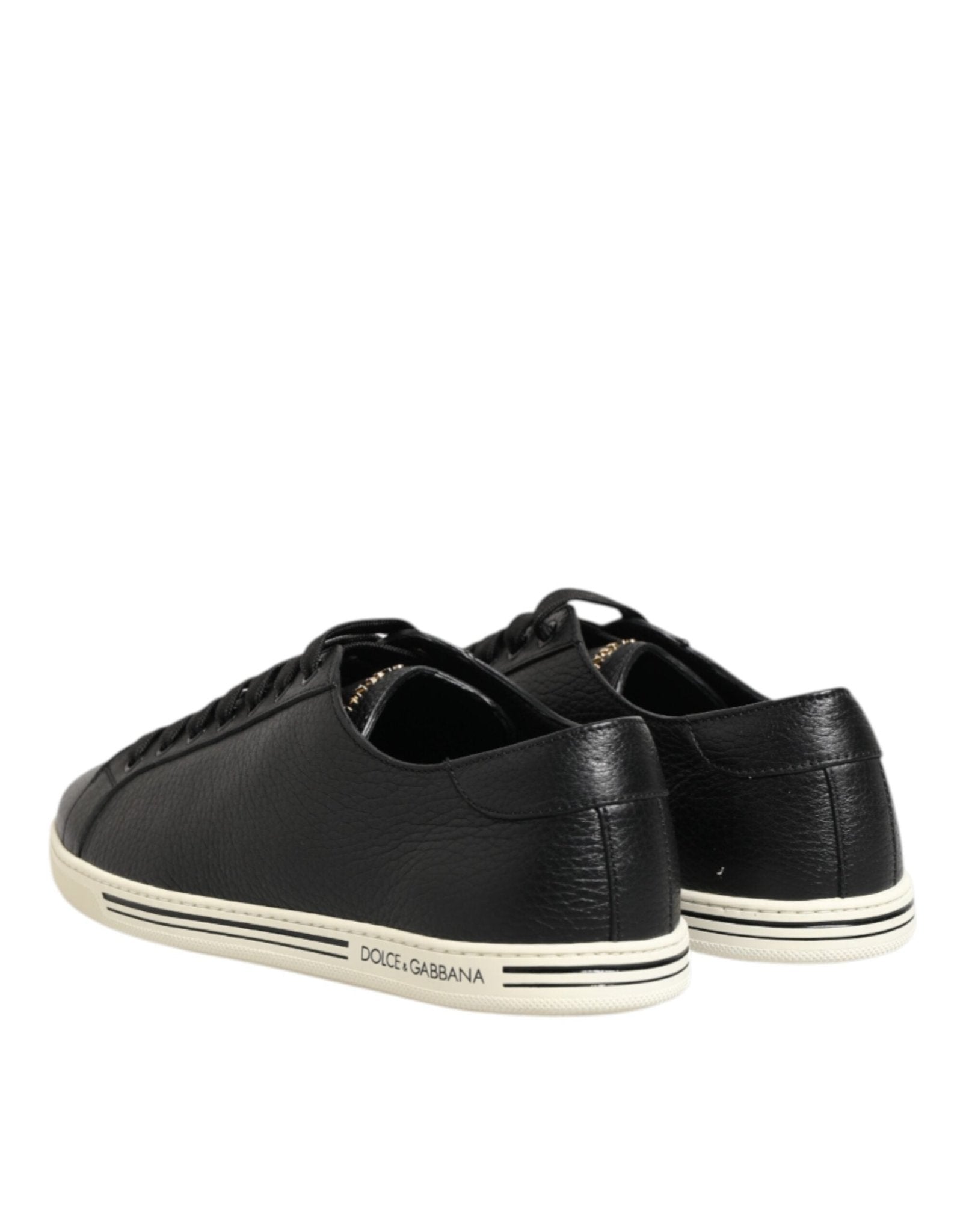 Dolce & Gabbana Black Leather Lace Up Low Top Sneakers Shoes – EU39/US6 par Dolce & Gabbana | Disponible sur Sandy Store ByNet