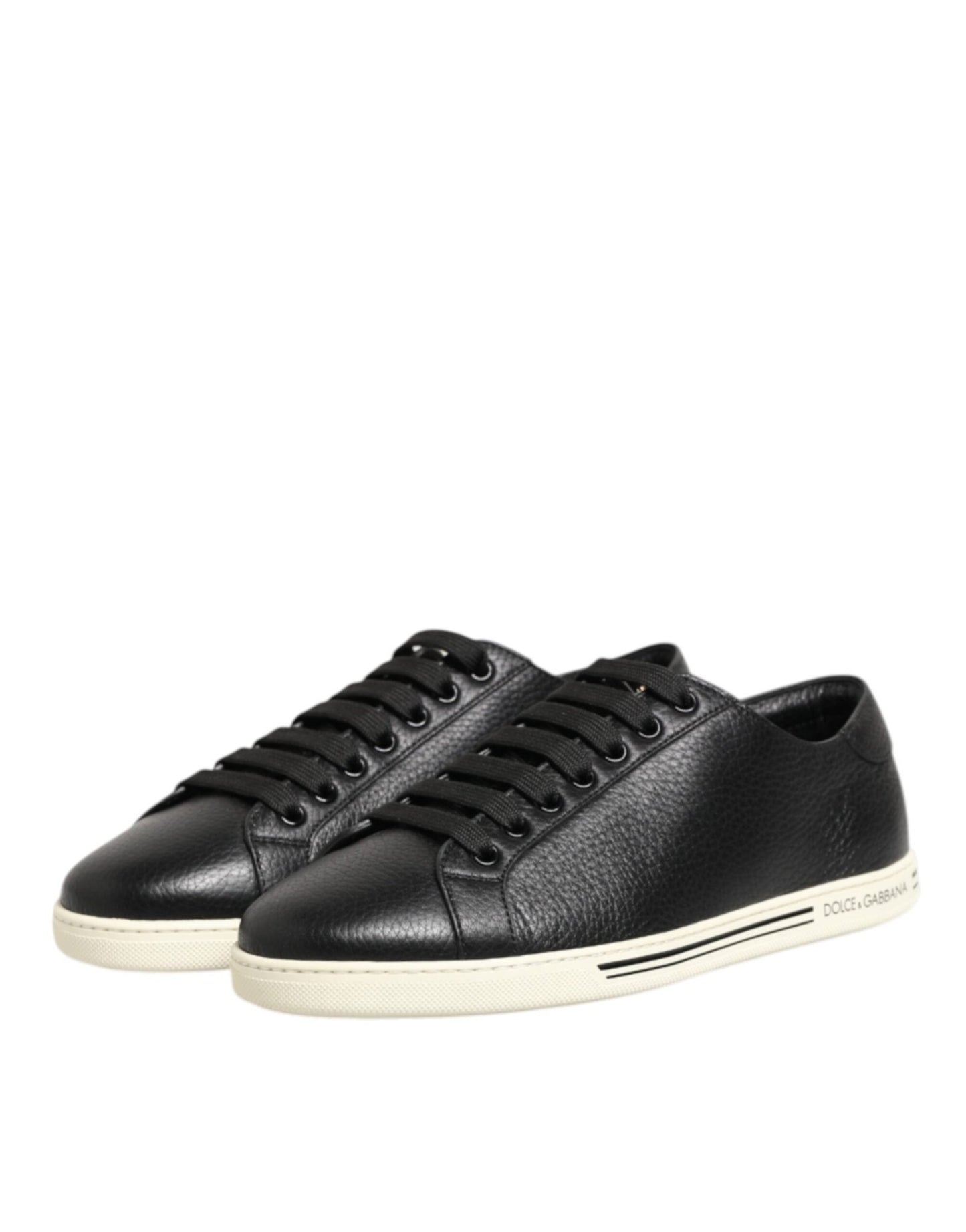 Dolce & Gabbana Black Leather Lace Up Low Top Sneakers Shoes – EU39/US6 par Dolce & Gabbana | Disponible sur Sandy Store ByNet