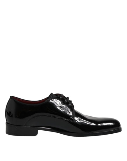 Dolce & Gabbana Black Leather Lace Up Men Derby Formal Shoes – EU40/US7 par Dolce & Gabbana | Disponible sur Sandy Store ByNet