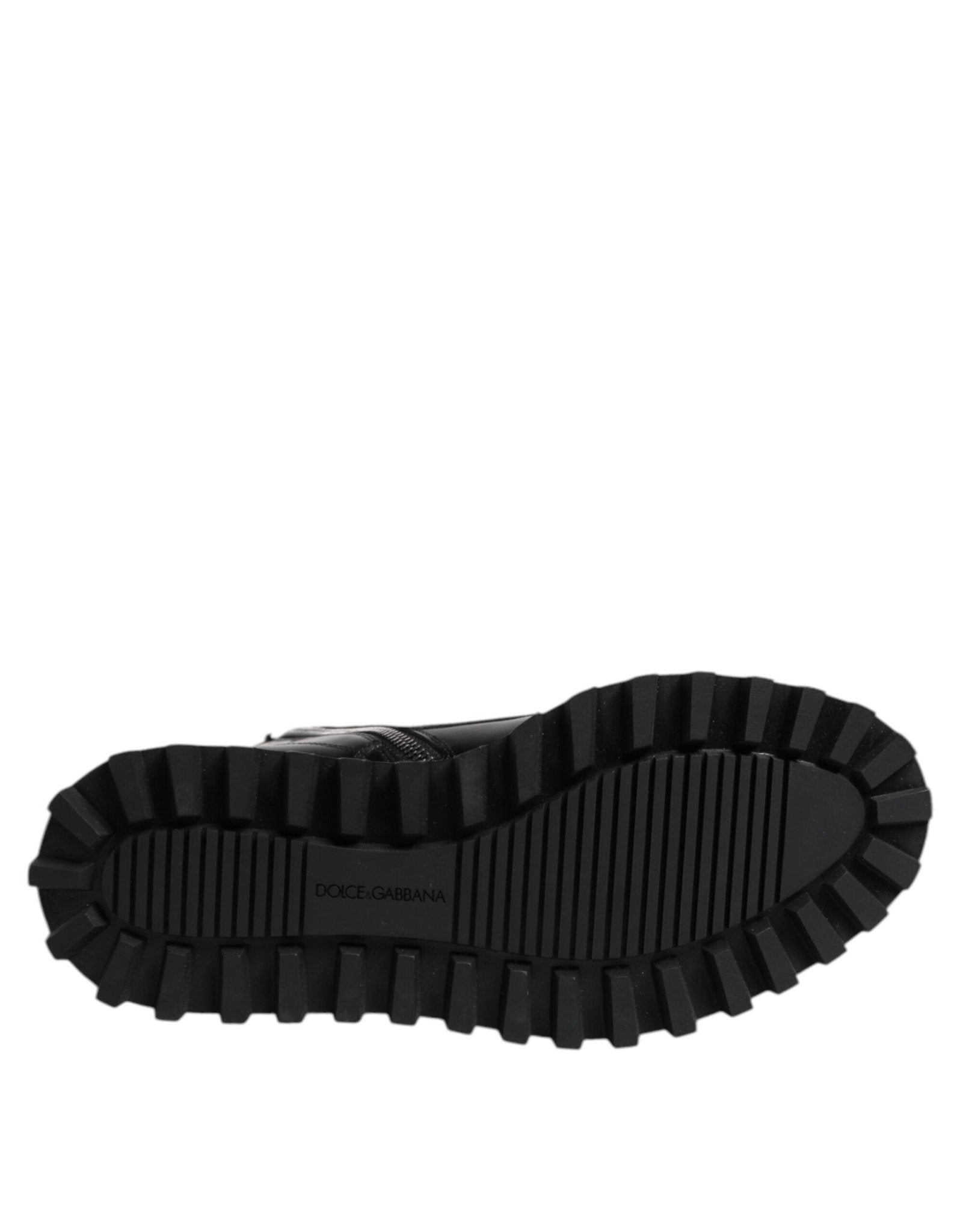 Dolce & Gabbana Black Leather Lace Up Mid Calf Boots Shoes – EU42/US9 par Dolce & Gabbana | Disponible sur Sandy Store ByNet