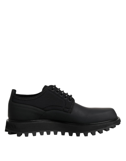 Dolce & Gabbana Black Leather Lace Up Trekking Dress Shoes – EU42/US9 par Dolce & Gabbana | Disponible sur Sandy Store ByNet